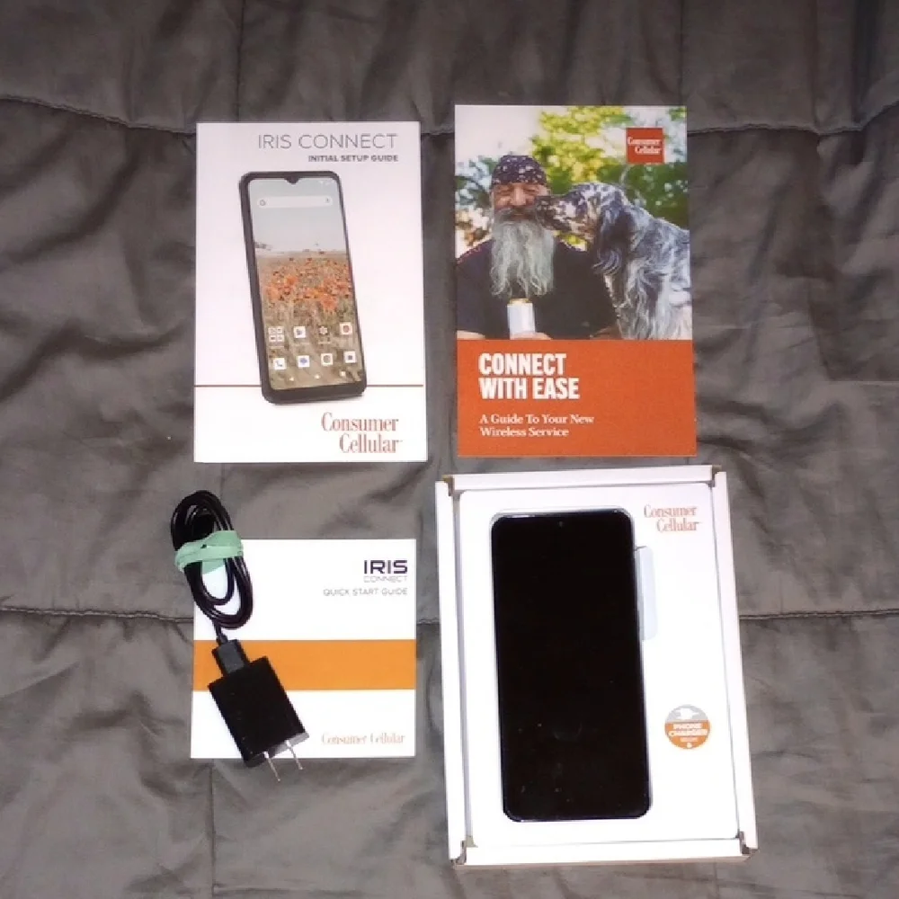 Motorola - IRIS Connect Smartphone - Black and Orange